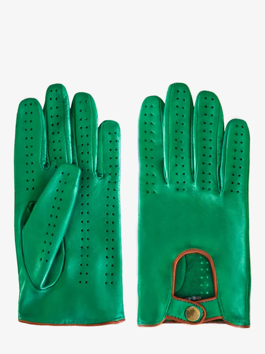 Gants Pilote Homme - Vert / Naturel | PAUL MARIUS Fashion