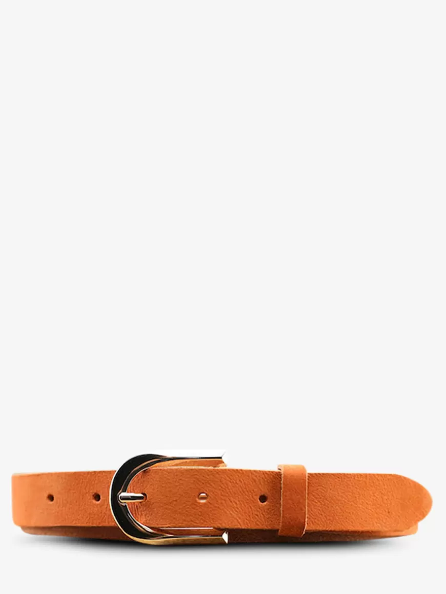 LaCeinture Magnifique Nubuck - 25mm - Orange | PAUL MARIUS Shop