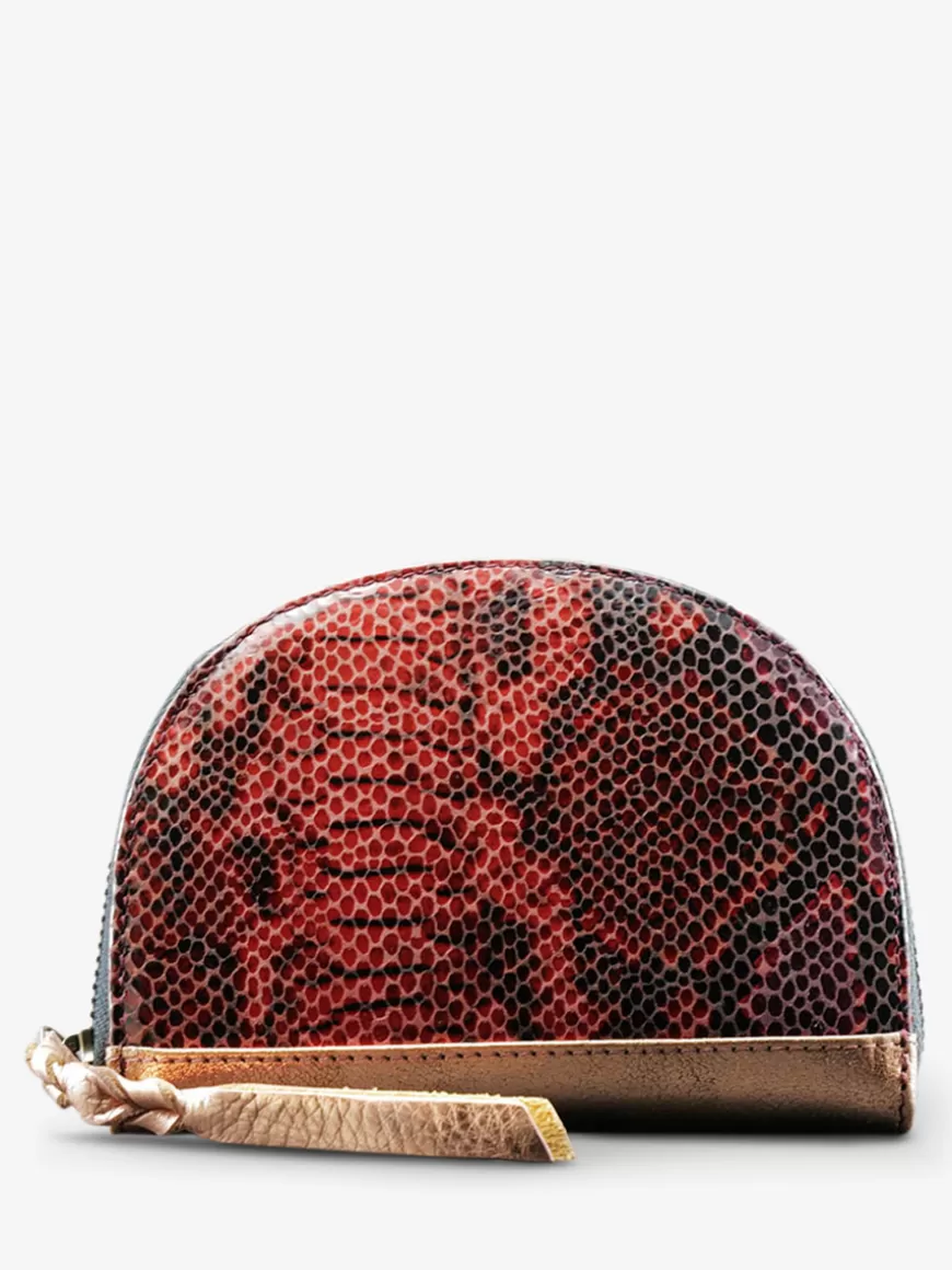 LePortefeuille Manon Python - Rouge Grenat | PAUL MARIUS Fashion