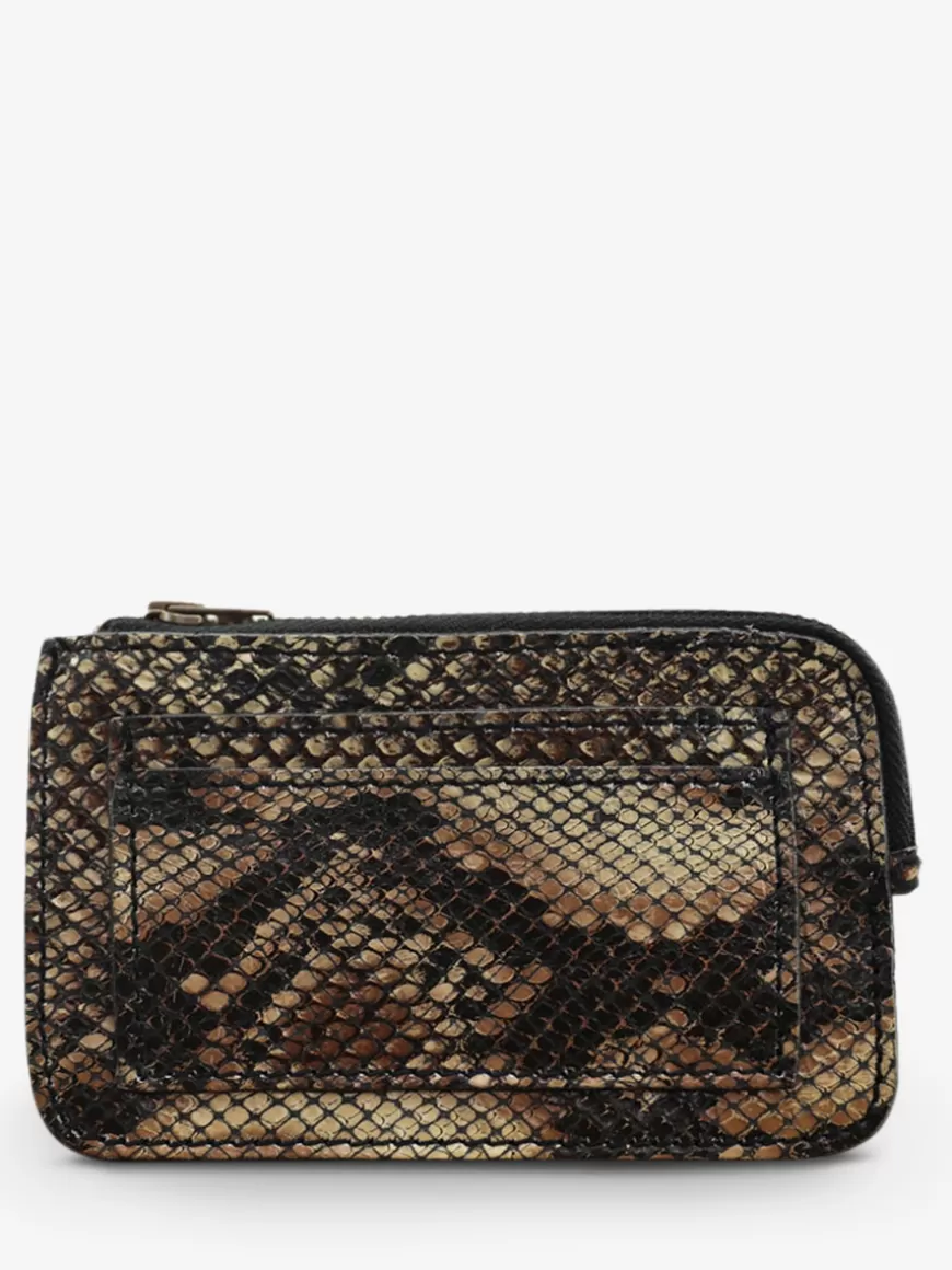 LePorte-monnaie AUGUSTIN Python - Noir | PAUL MARIUS Store