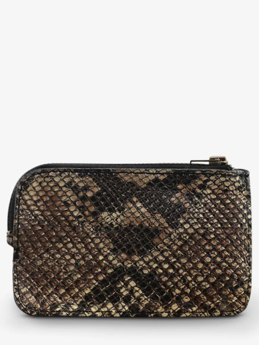 LePorte-monnaie AUGUSTIN Python - Noir | PAUL MARIUS Store